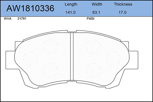 Тормозные колодки AywiParts дисковые AW1810336