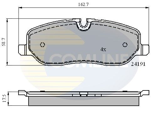фото Комплект тормозных колодок, дисковый тормоз comline cbp01533