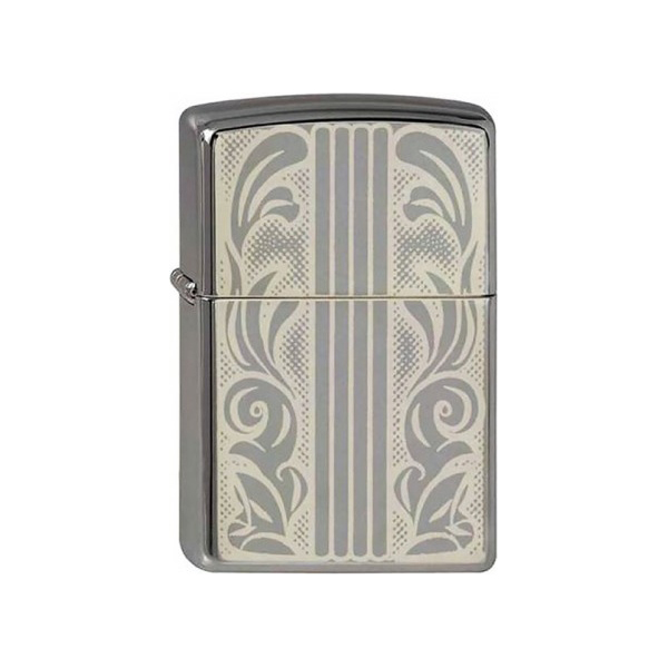 

Бензиновая зажигалка Zippo №150 Scrolls & Bars Black Ice, №150 Scrolls & Bars