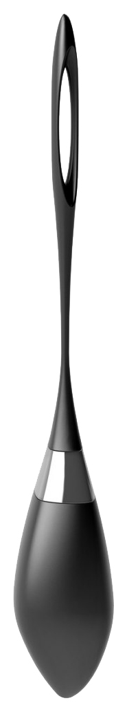 Чёрное виброяйцо с петлёй на дистанционном управлении