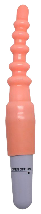 Телесный гелевый анальный вибратор 20,5 см