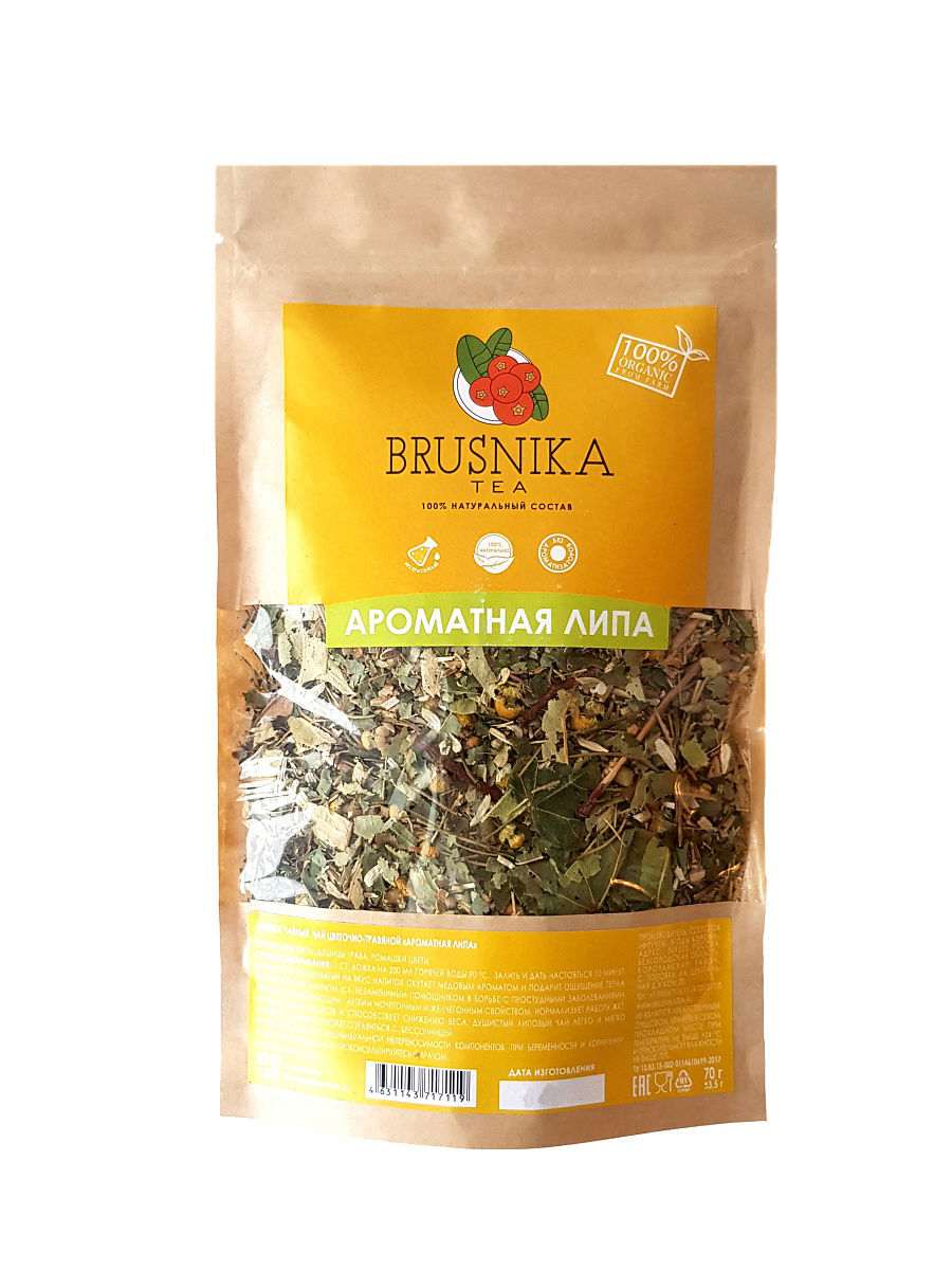

Чай цветочный Brusnika tea ароматная липа