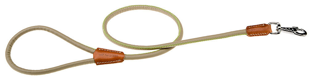 фото Поводок для собак ferplast derby g, эко-кожа с нейлоновым шнуром, серый, 10мм х 110см