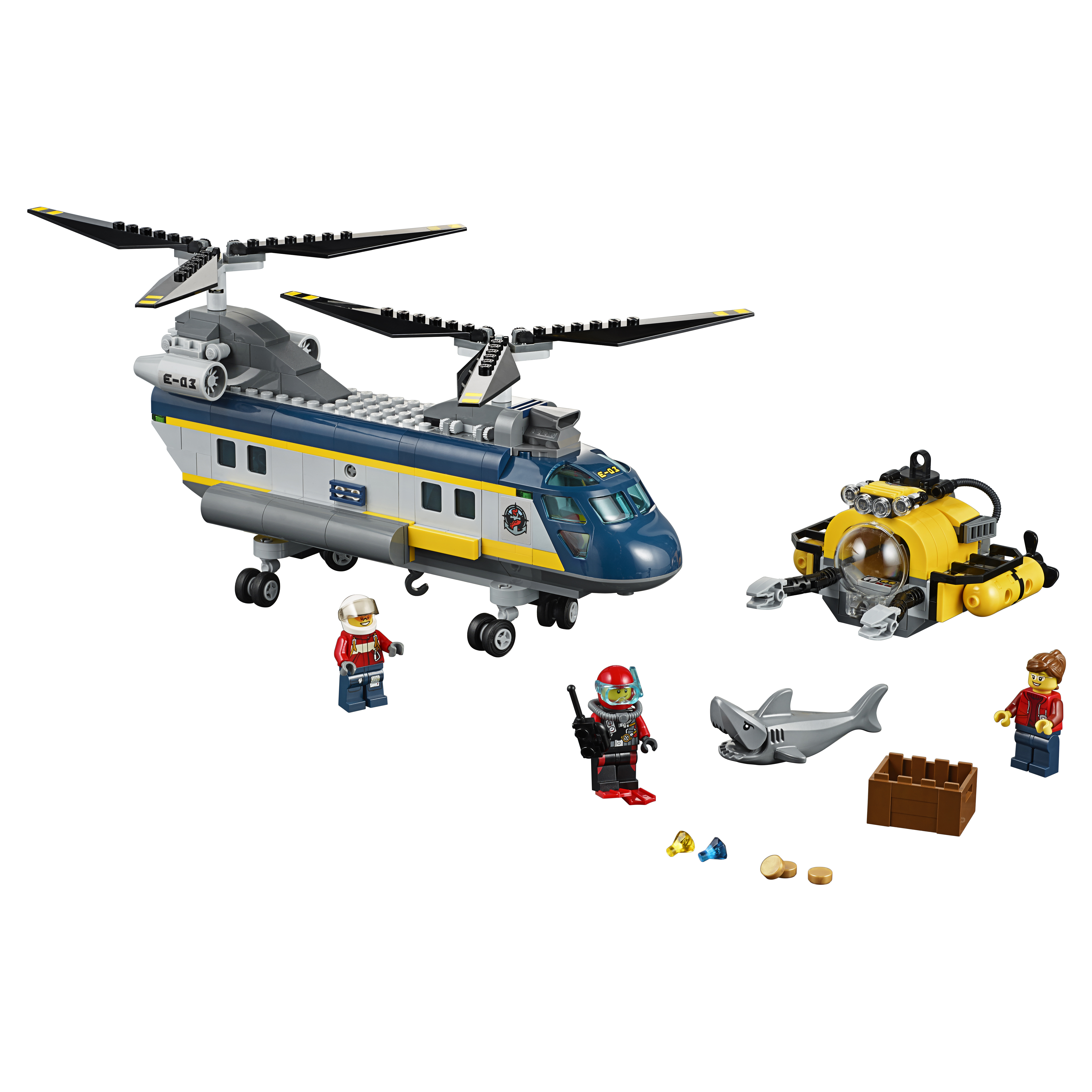 Купить Конструктор lego city deep sea explorers вертолет исследователей моря 60093, Конструктор LEGO City Deep Sea Explorers Вертолет исследователей моря (60093),