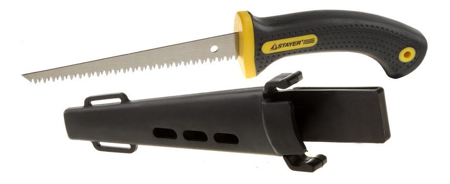 Ручная ножовка по гипсокартону Stayer 2-15170 ножовка выкружная tactix 266051 150 мм по гипсокартону
