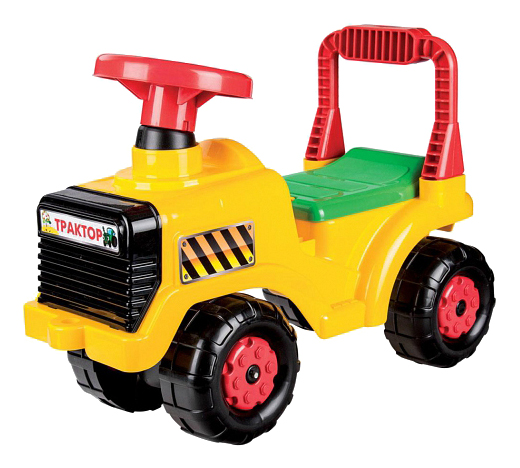 Машинка-каталка детская, Альтернатива, Трактор, желтая