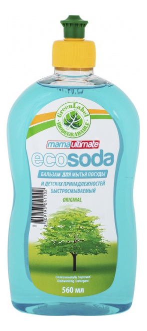 Средство для мытья посуды и детских принадлежностей Mama ultimate ecosoda 560 мл