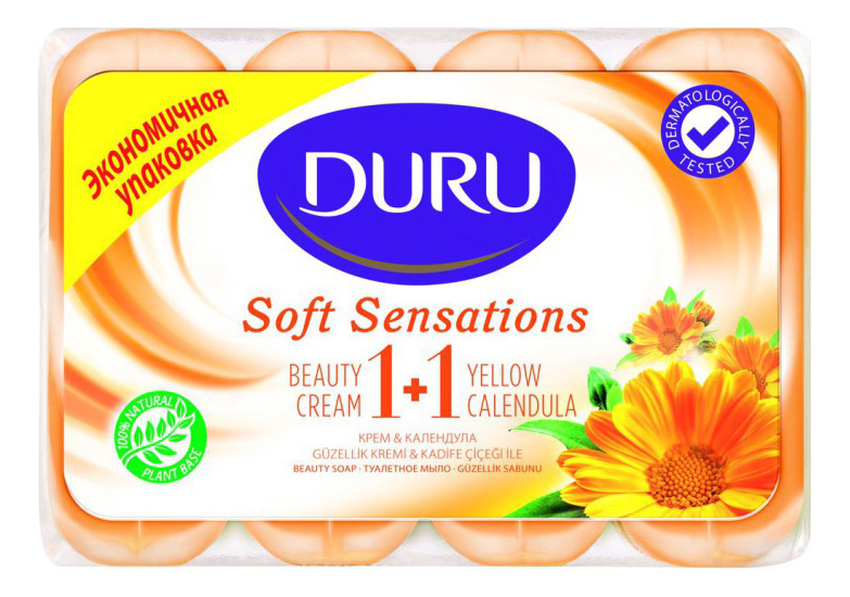 Купить Косметическое мыло Duru Календула эпак 4х90 г, soft Sensations Календула