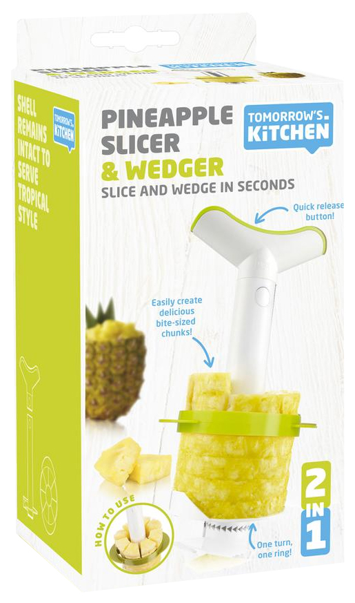 

Слайсер для ананаса TOMORROW'S KITCHEN в подарочной упаковке, Белый;зеленый