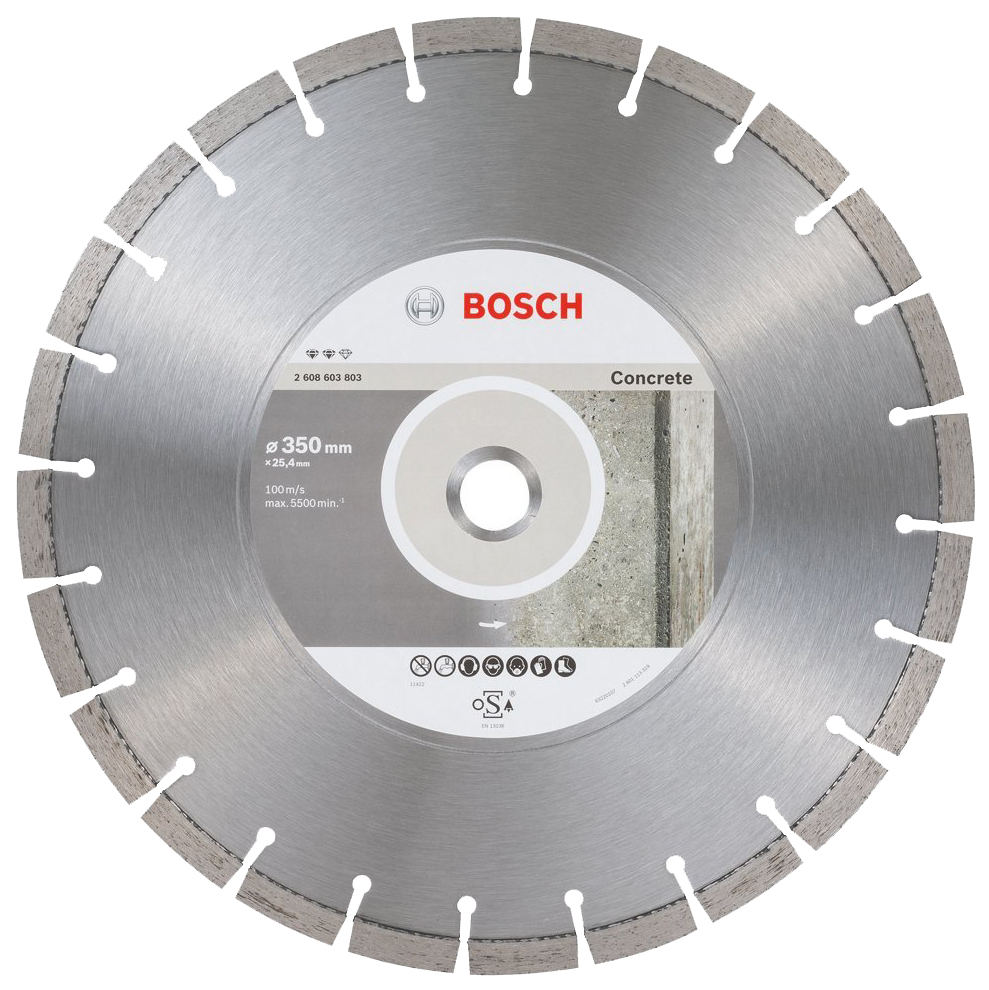 фото Диск отрезной алмазный bosch ef concrete 350-25,4 2608603803