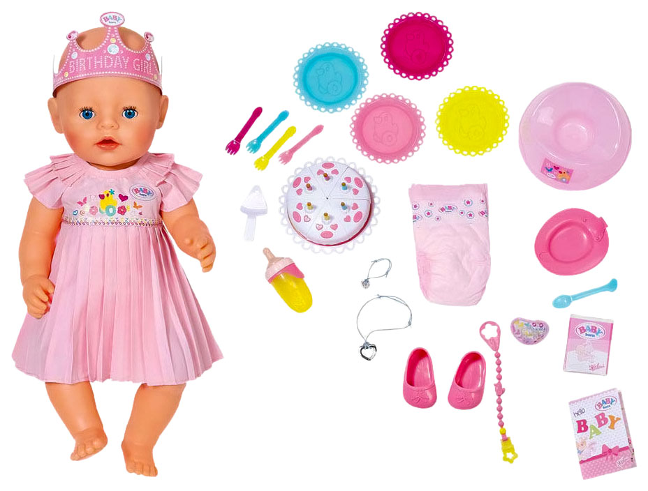 Интерактивная кукла Zapf Creation Baby born Нарядная с тортом 825-129 6500₽