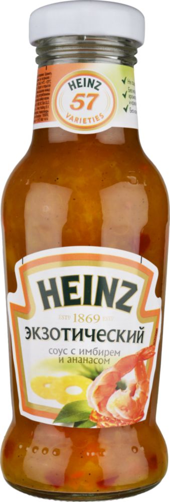 фото Соус экзотический heinz с имбирем и ананасом 250 мл