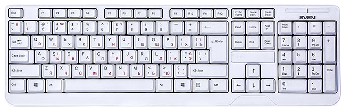 

Беспроводная клавиатура Sven KB-C2200W White, KB-C2200W