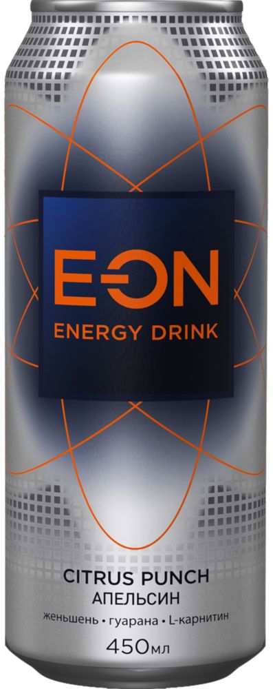 фото Энергетический напиток citrus punch e-on energy drink безалкогольный жестяная банка 450 мл