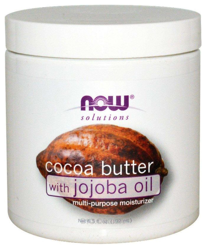 фото Масло для тела now foods cocoa butter with jojoba oil, 192 мл