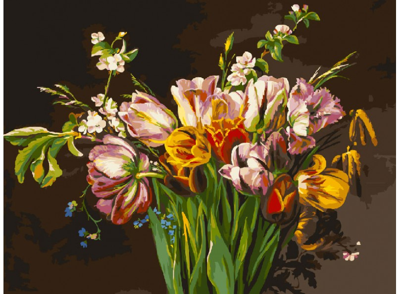 фото Набор для рисования "голландские тюльпаны", 30x40 см белоснежка