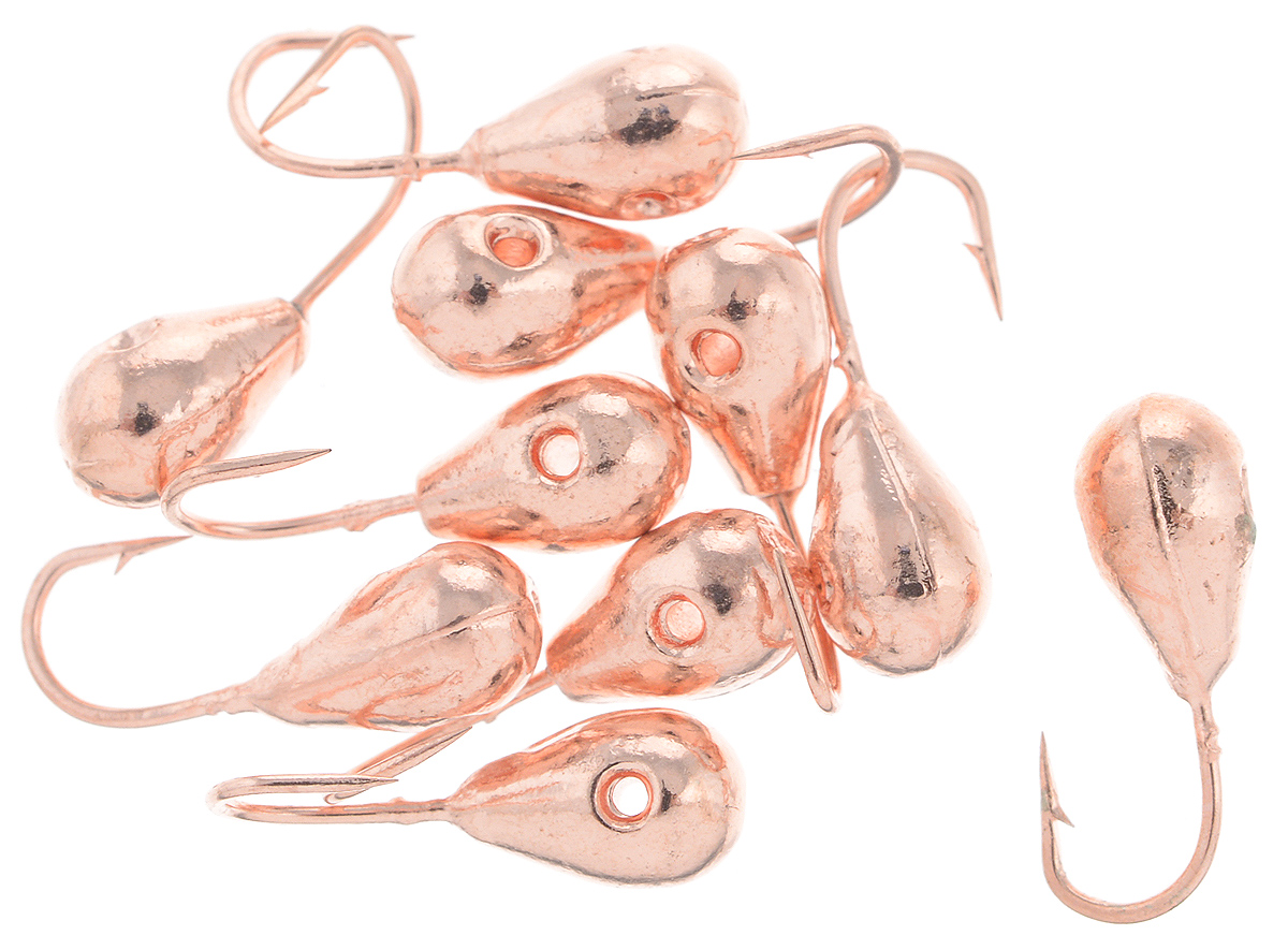 фото Мормышка вольфрамовая капля с отверстием,5 мм, медь dixxon