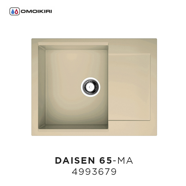 

Мойка для кухни гранитная Omoikiri Daisen 65-MA марципан, Бежевый, Daisen