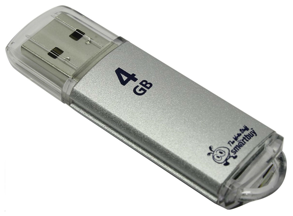 Флешка SmartBuy V-Cut 4ГБ Silver (SB4GBVC-S)