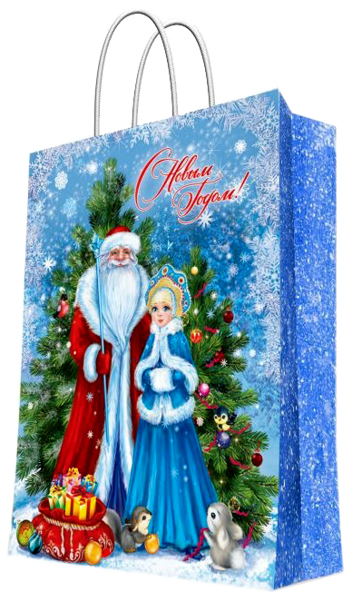 Пакет Феникс Present бумажный Дед Мороз и снегурка 40,6х48,9х19 см