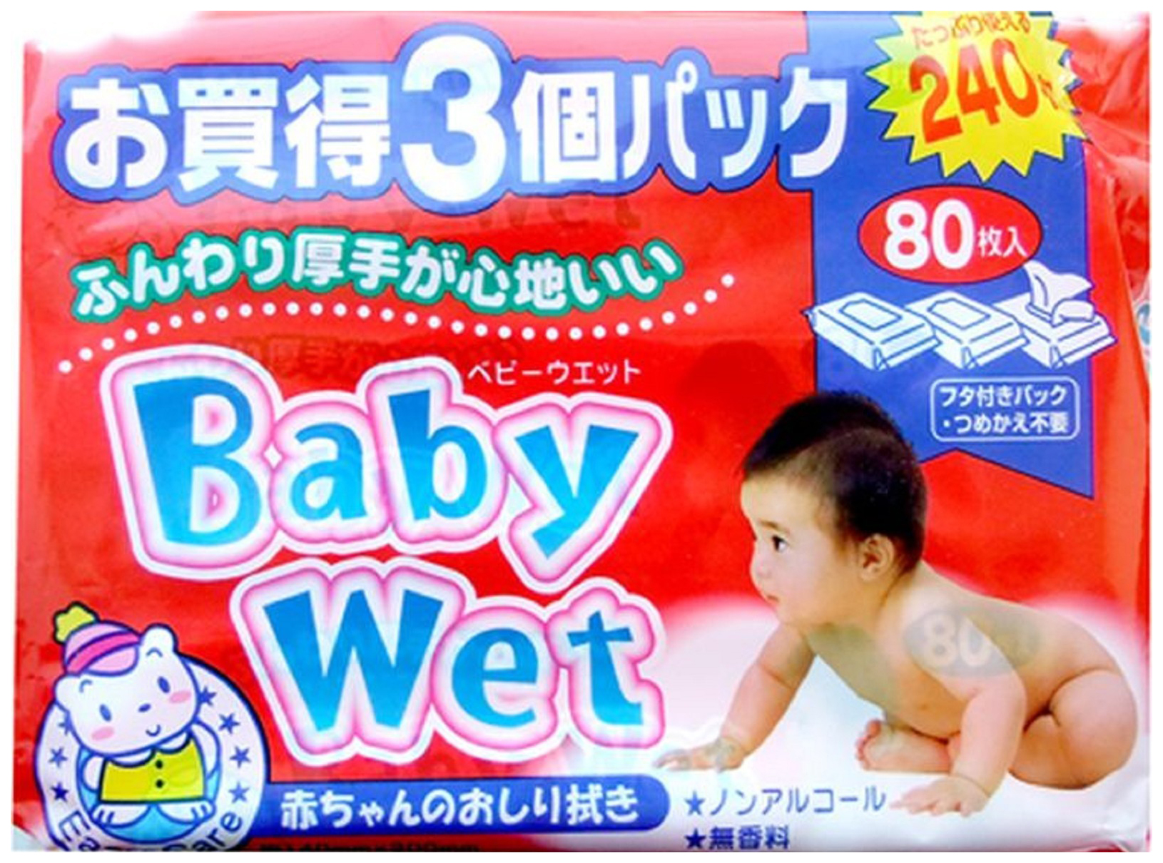 

Влажные салфетки Showa siko для детей Easy care Белый, 240 шт.