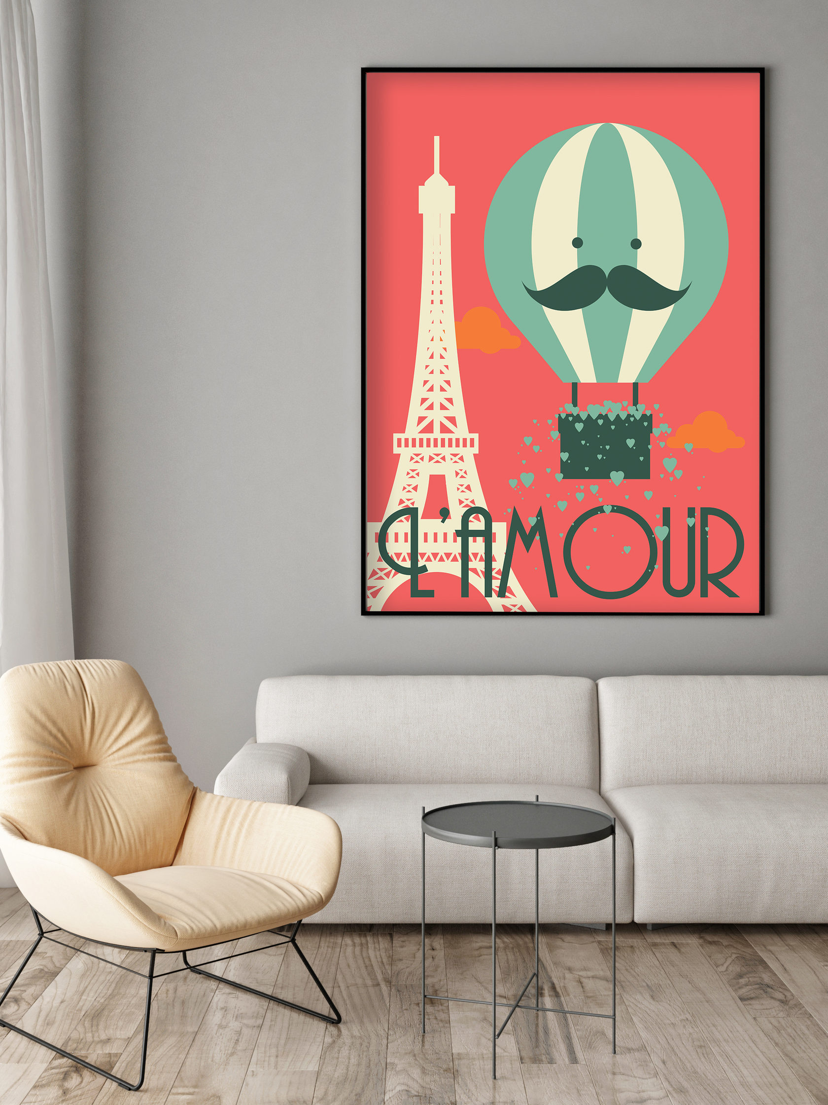 

Постер L’amour 60х90 в рамке
