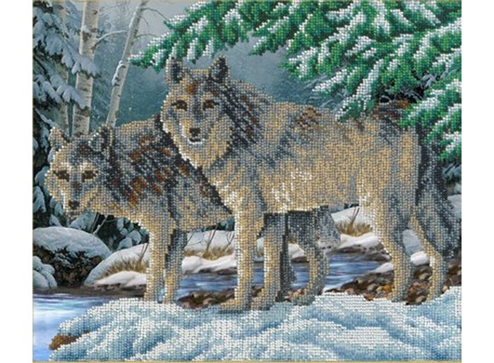 фото Набор вышивки бисером русская искусница волки