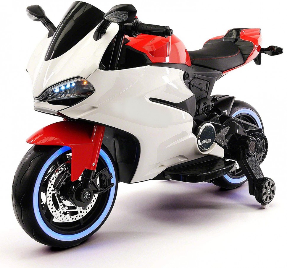 Детский электромотоцикл Ducati 12V - FT-1628-RED-WHITE