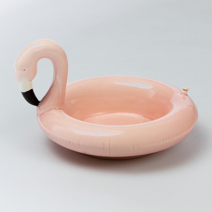 фото Миска сервировочная керамическая floatie flamingo, doiy