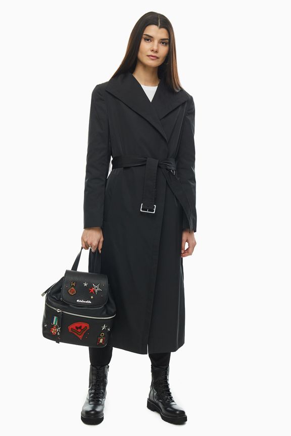 

Плащ женский Karl Lagerfeld 200W1553_999 черный 40 FR, 200W1553_999