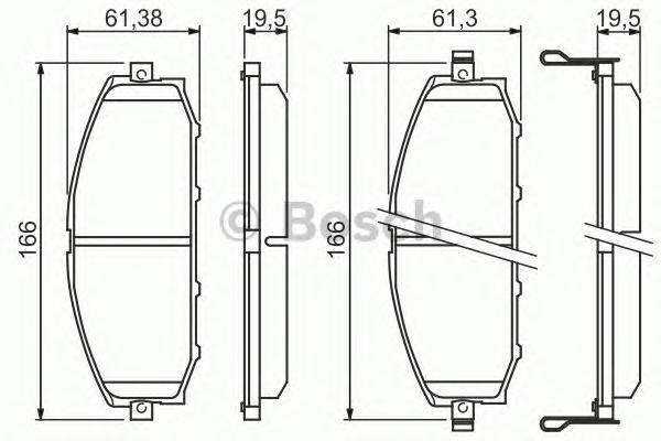

Комплект тормозных колодок BOSCH 0986494150