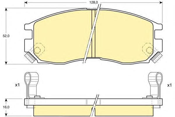 

Комплект тормозных колодок Girling 6111289