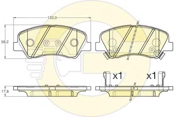 

Комплект тормозных колодок Girling 6135485