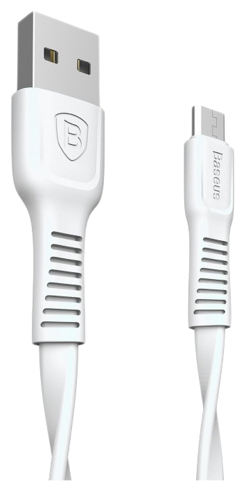 

Кабель Baseus USB*2,0 Am-micro B, Tough White 2А - 1 метр, tough