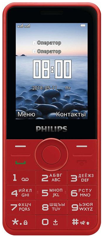 фото Мобильный телефон philips xenium e168 red