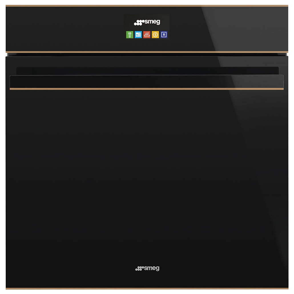 фото Встраиваемый электрический духовой шкаф smeg sfp6604stnr brown/black