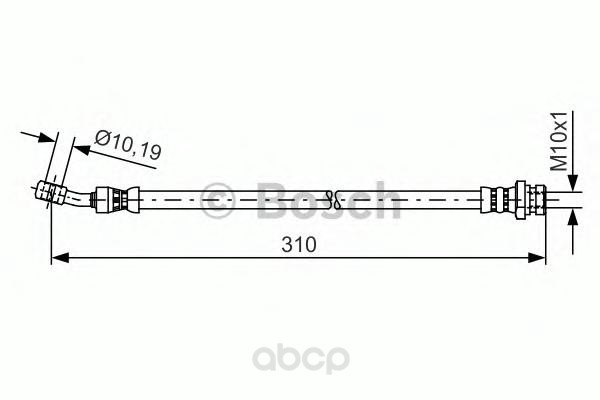 фото Шланг тормозной системы bosch 1987481416 задний правый