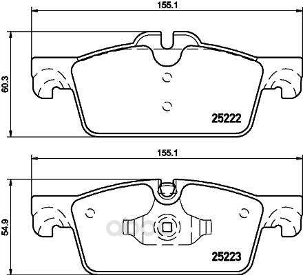 

Комплект тормозных колодок Hella 8DB355015711