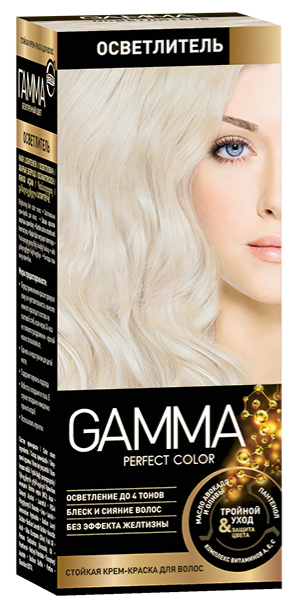 Краска для волос SVOBODA GAMMA Perfect color осветлитель, 50гр краска для волос gamma perfect color тон 6 0 темно русый 2 шт