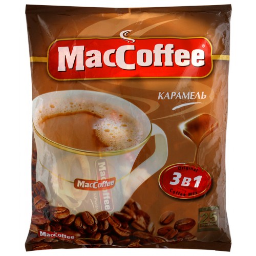 Кофейный напиток MacCoffee Карамель 3 в 1 растворимый 18 г х 25 шт