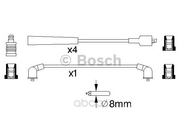 

Провод высоковольтный комплект BOSCH 0986357129