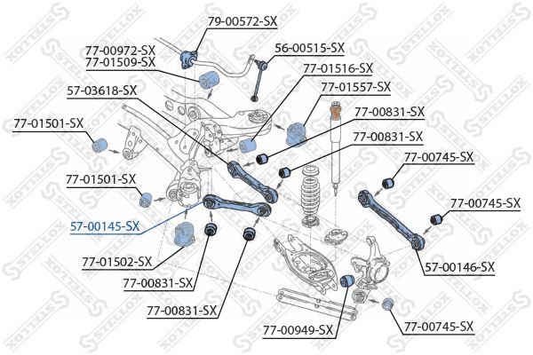 фото Рычаг подвески stellox 57-00145-sx