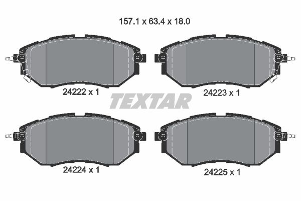 

Тормозные колодки Textar дисковые 2422201