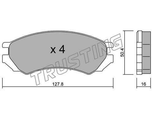 фото Комплект тормозных дисковых колодок trusting 184.0
