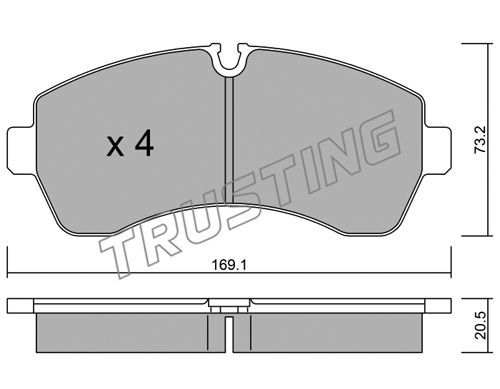 

Тормозные колодки TRUSTING дисковые 6890