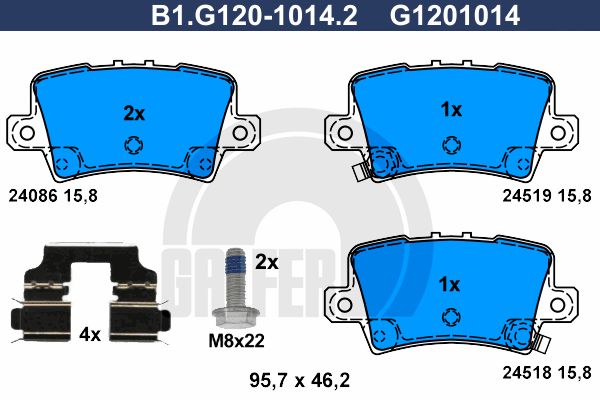 

Тормозные колодки GALFER дисковые B1G12010142