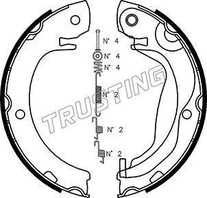 

Тормозные колодки TRUSTING стояночного тормоза 115325K