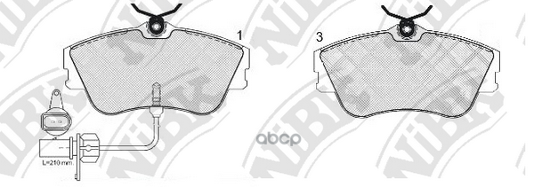 Комплект тормозных колодок NiBK PN0160W