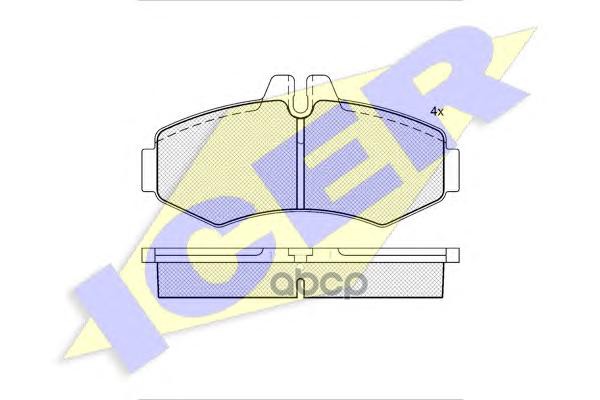 фото Комплект тормозных колодок icer 141288