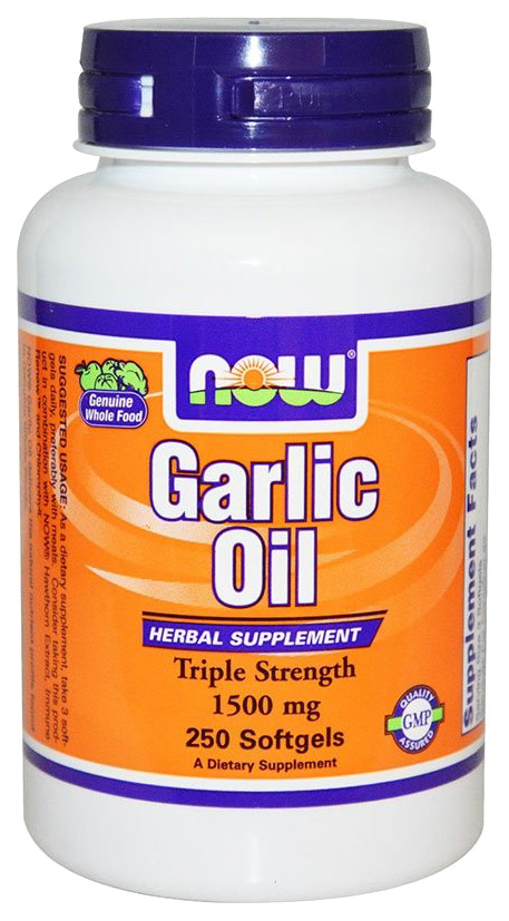 фото Другие масла и жиры now garlic oil 250 капс.